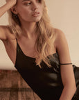 PW Silk Slip Maxi Dress | Black