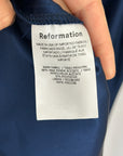 Reformation Bevin Satin Dress | Navy