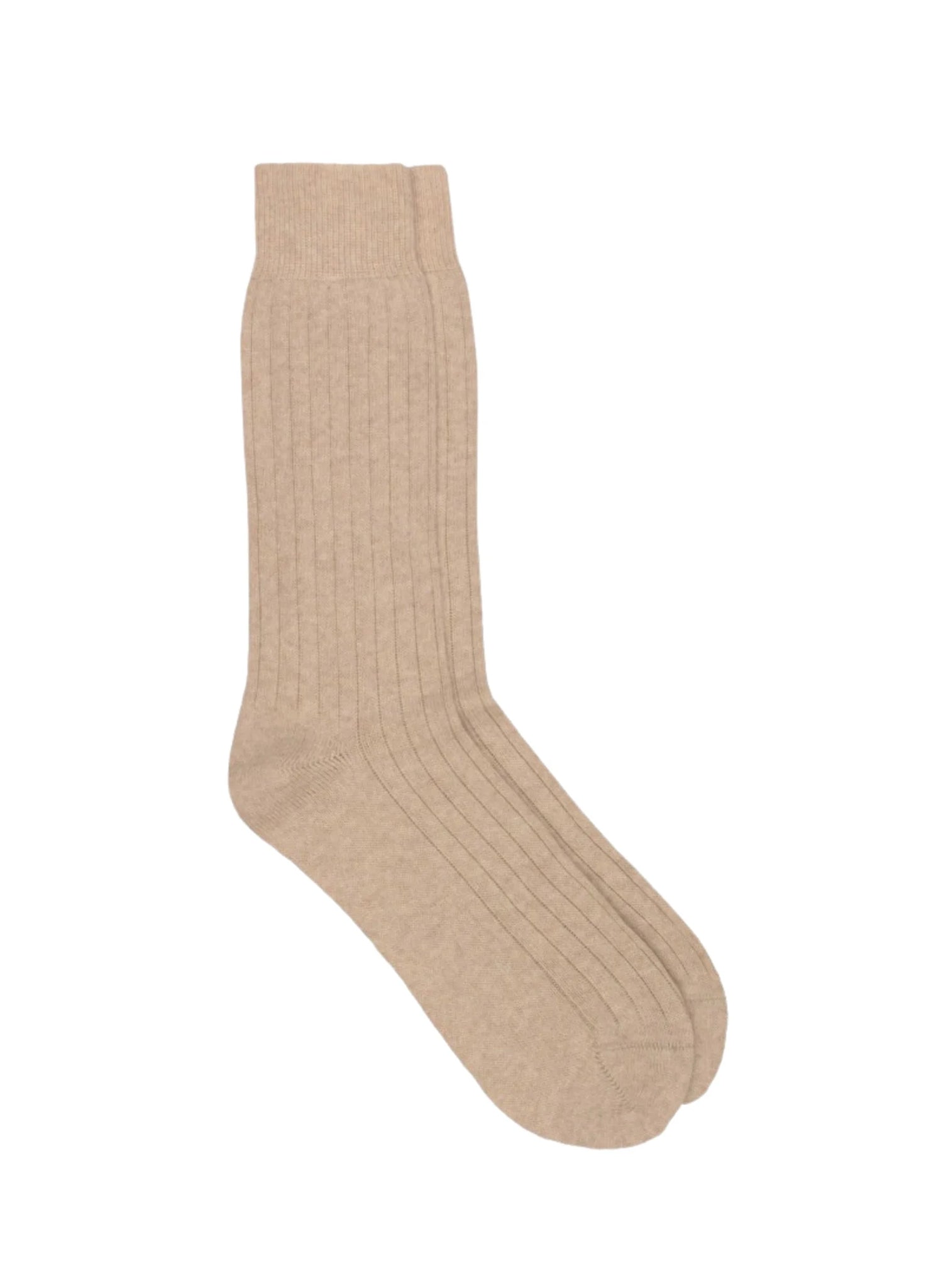 Wool Cashmere Socks | Camel