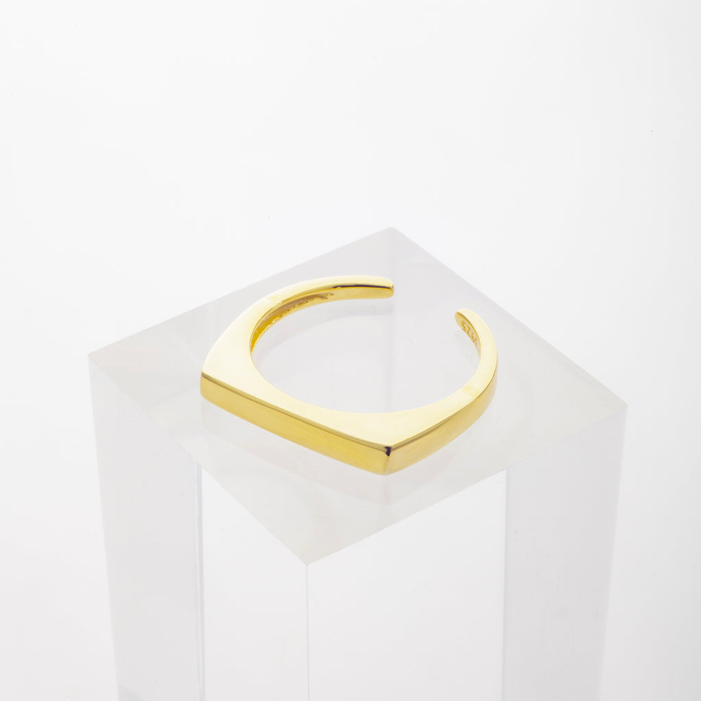 Block Ring Gold Signet Block Ring in Gold – Loja Watsons Bay