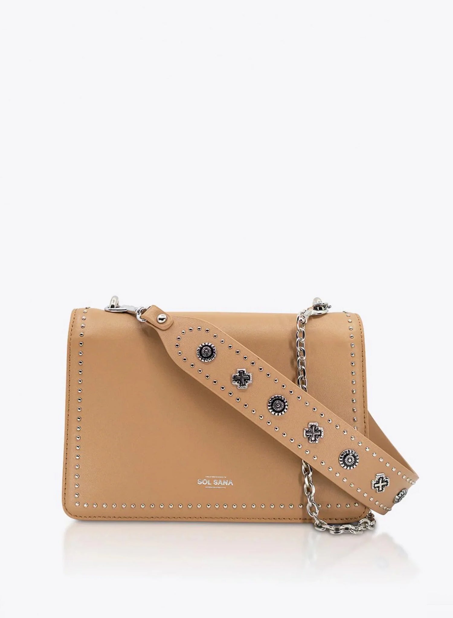 Sol Sana Flap Bag | Tan/Silver